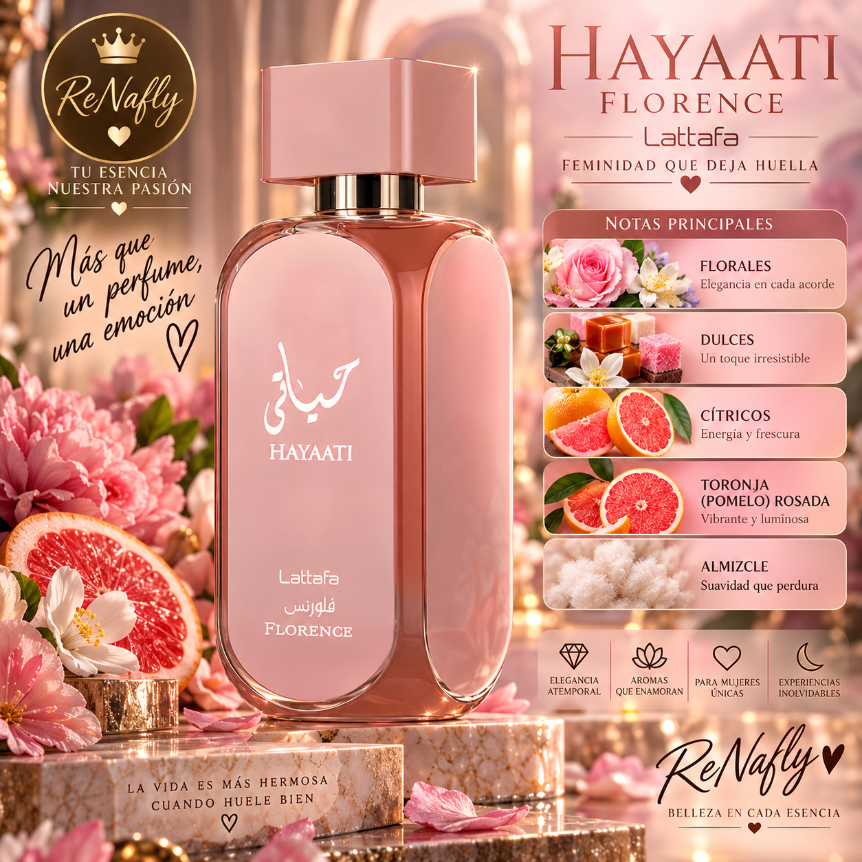 Hayaati Florence, Lattafa, Eau de Parfum, Mujer, 100ml