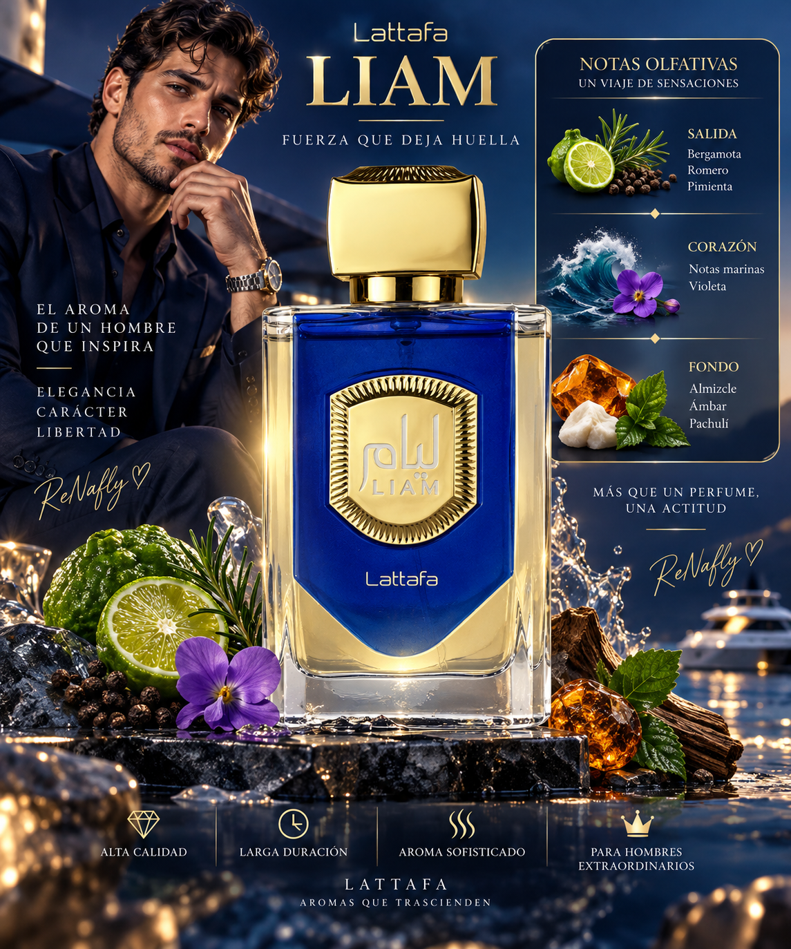 Liam Blue Shine, Lattafa, Eau de Parfum, Unisex, 100ml