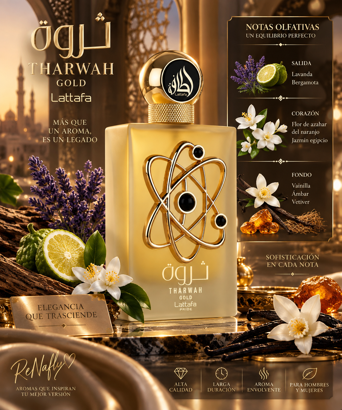 Tharwah Gold, Lattafa, Eau de Parfum, Woman, 100ml