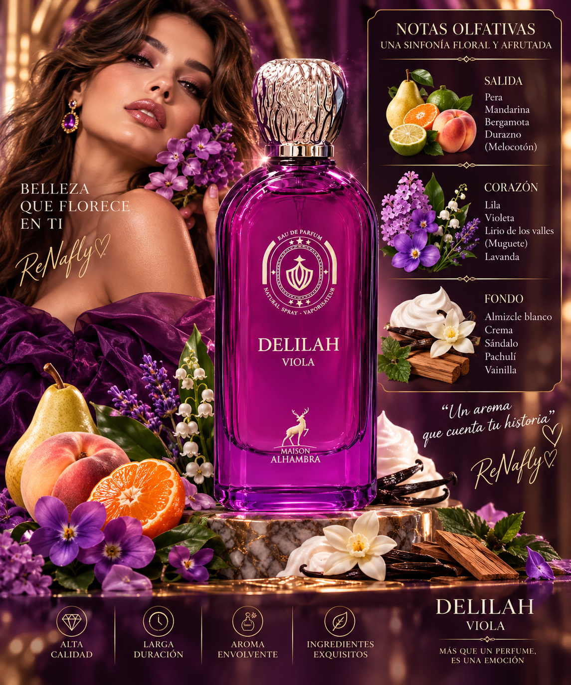 Delilah Viola, Maison Alhambra, Eau de Parfum, Unisex, 100ml