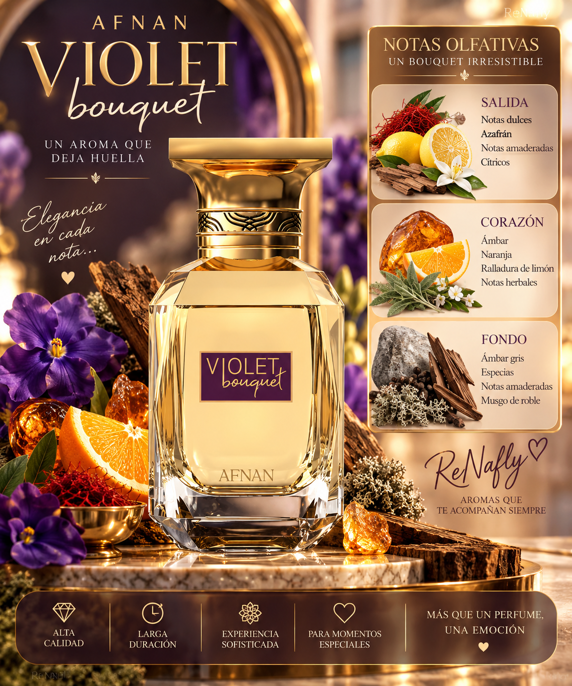 Violet Bouquet, Afnan, Eau de Parfum, Women, 80ml