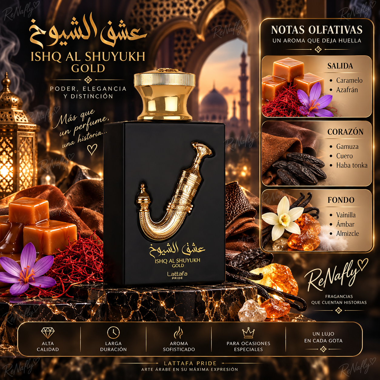 Ishq AI Shuyukh Gold, Lattafa, Eau de Parfum, Unisex, 100ml