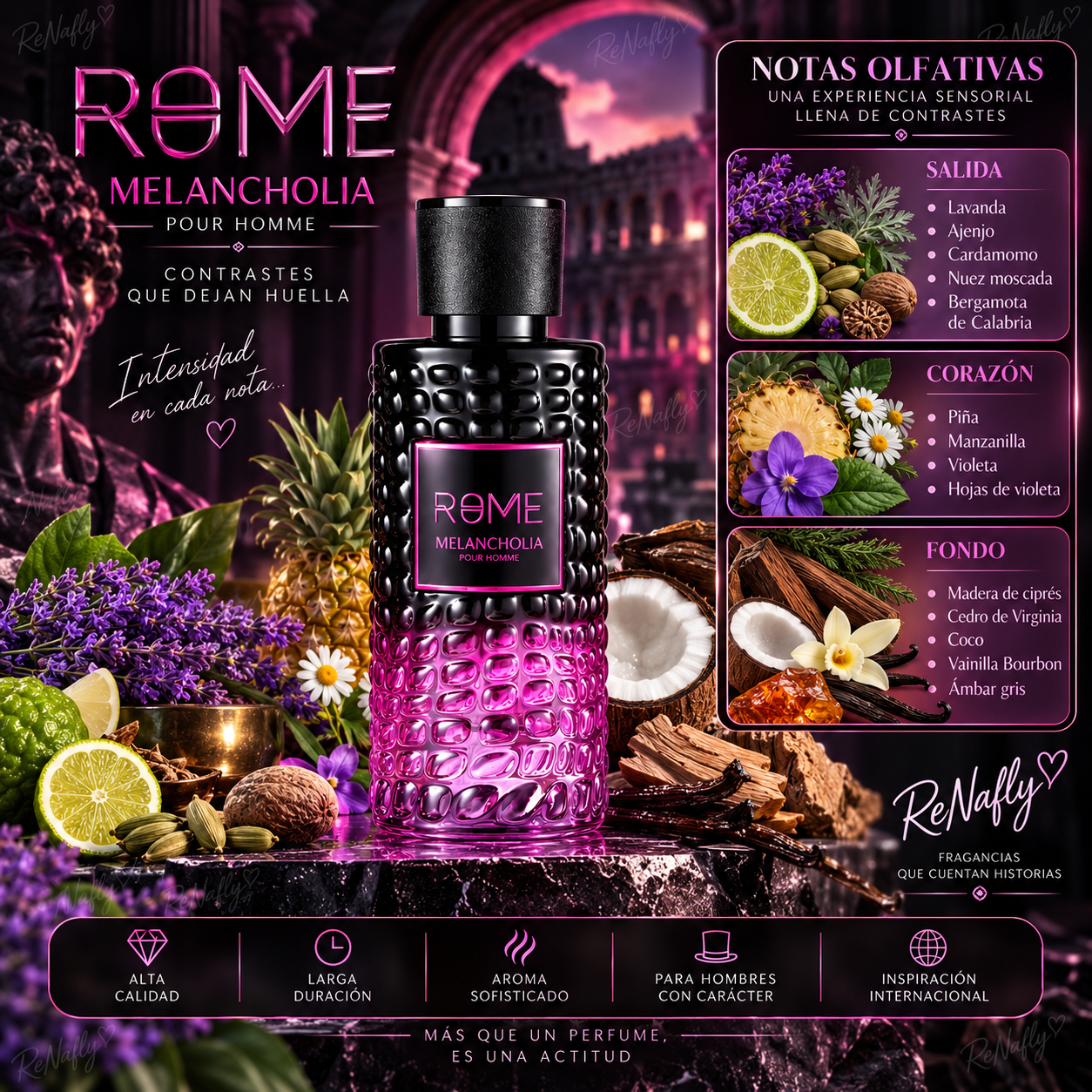Rome Melancolia Pour Homme, Bharara, Eau de Parfum, Men, 100ml