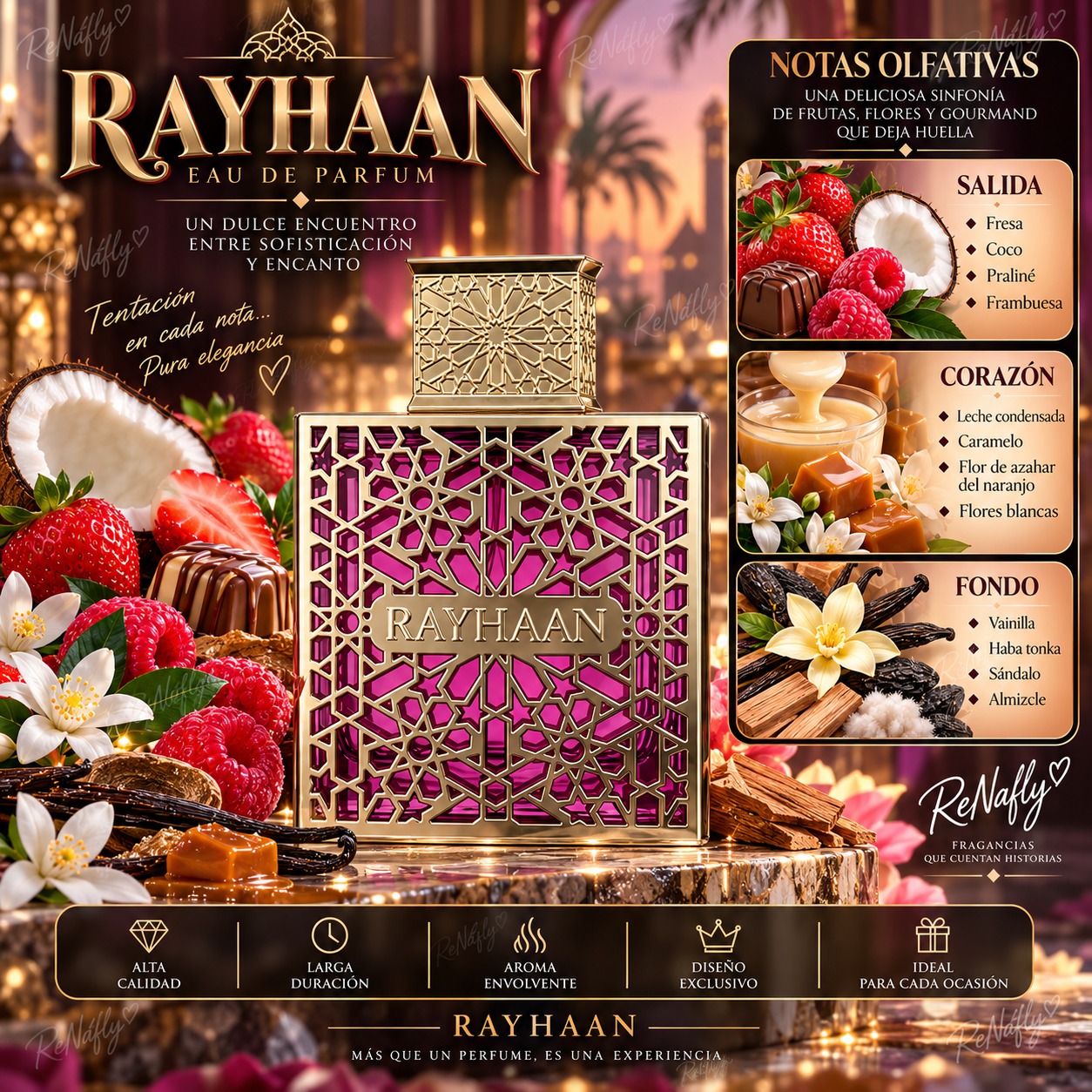 Kiss, Rayhaan, Eau de Parfum, Mujer, 100ml