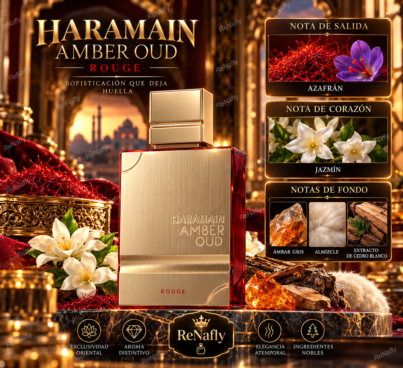 Amber Oud Rouge, AI Haramain, Eau de Parfum, Unisex, 120ml