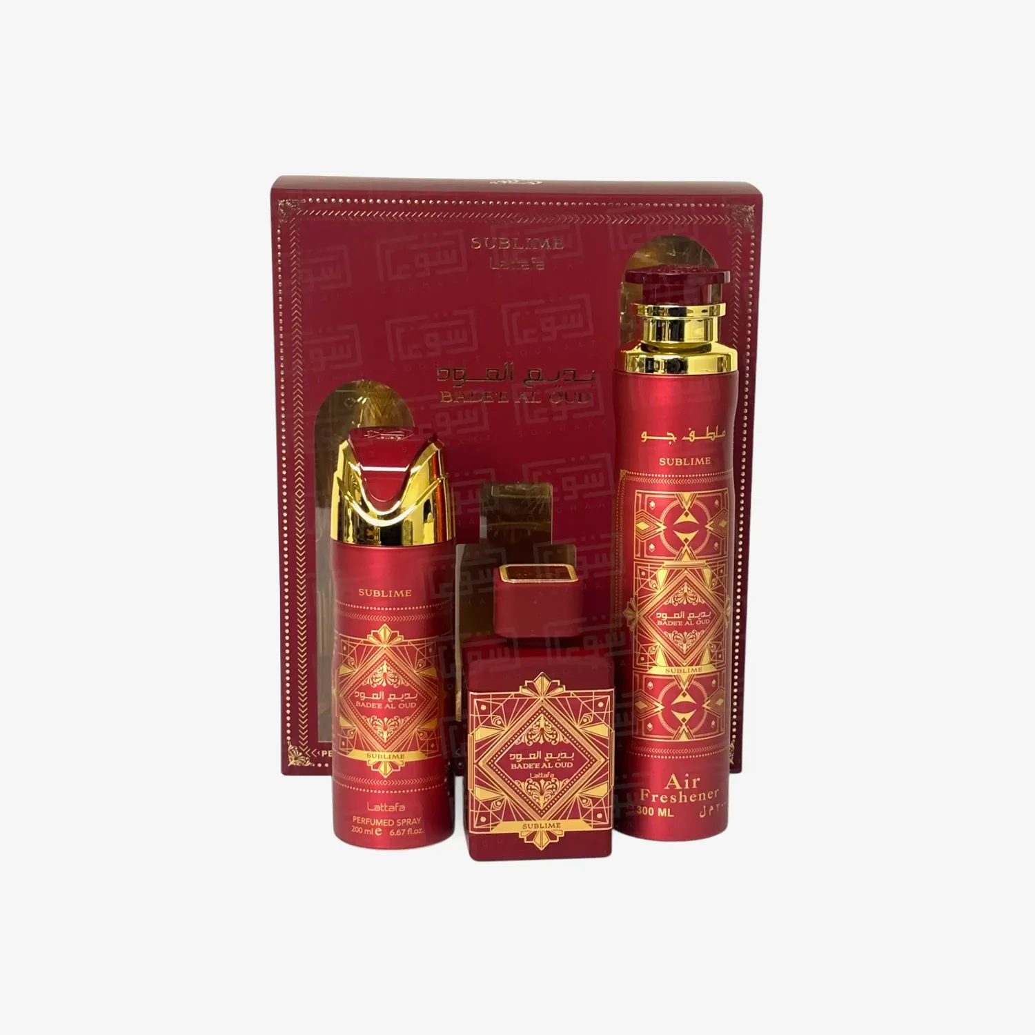 Set Badee Al Oud Sublime, Lattafa, Eau de Parfum, 3pcs