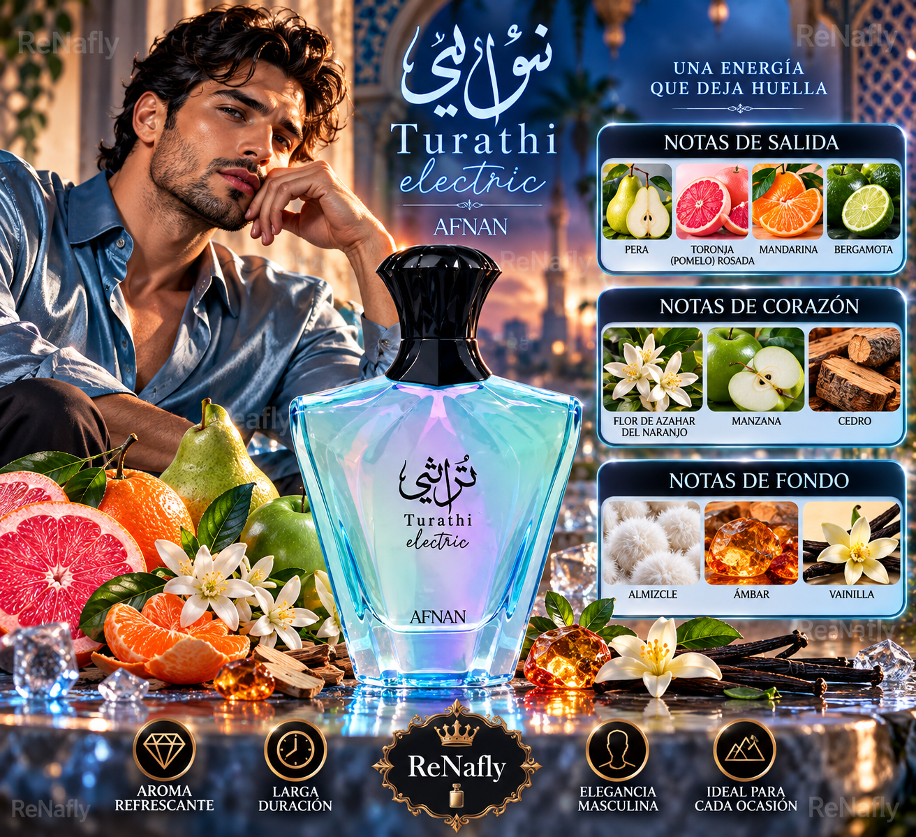 Turathi Electric, Afnan, Eau de Parfum, Unisex, 100ml