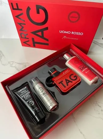 Set TAG Him Uomo Rosso, Armaf, Eau de Parfum, Hombre, 4 pcs