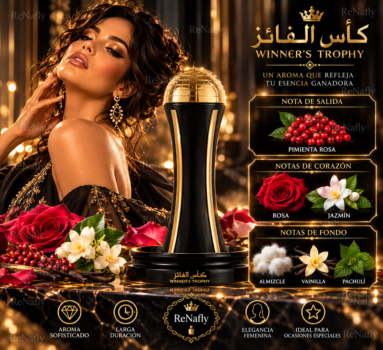 Winners Trophy Gold Pride, Lattafa, Eau de Parfum, Mujer, 100ml