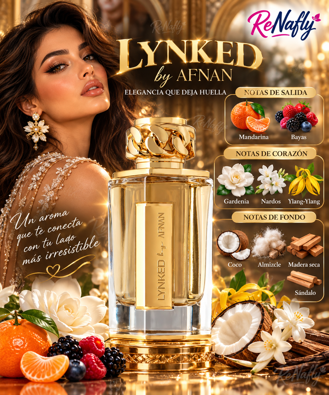 Lynked Forever, Afnan, Eau de Parfum, Mujer, 100ml