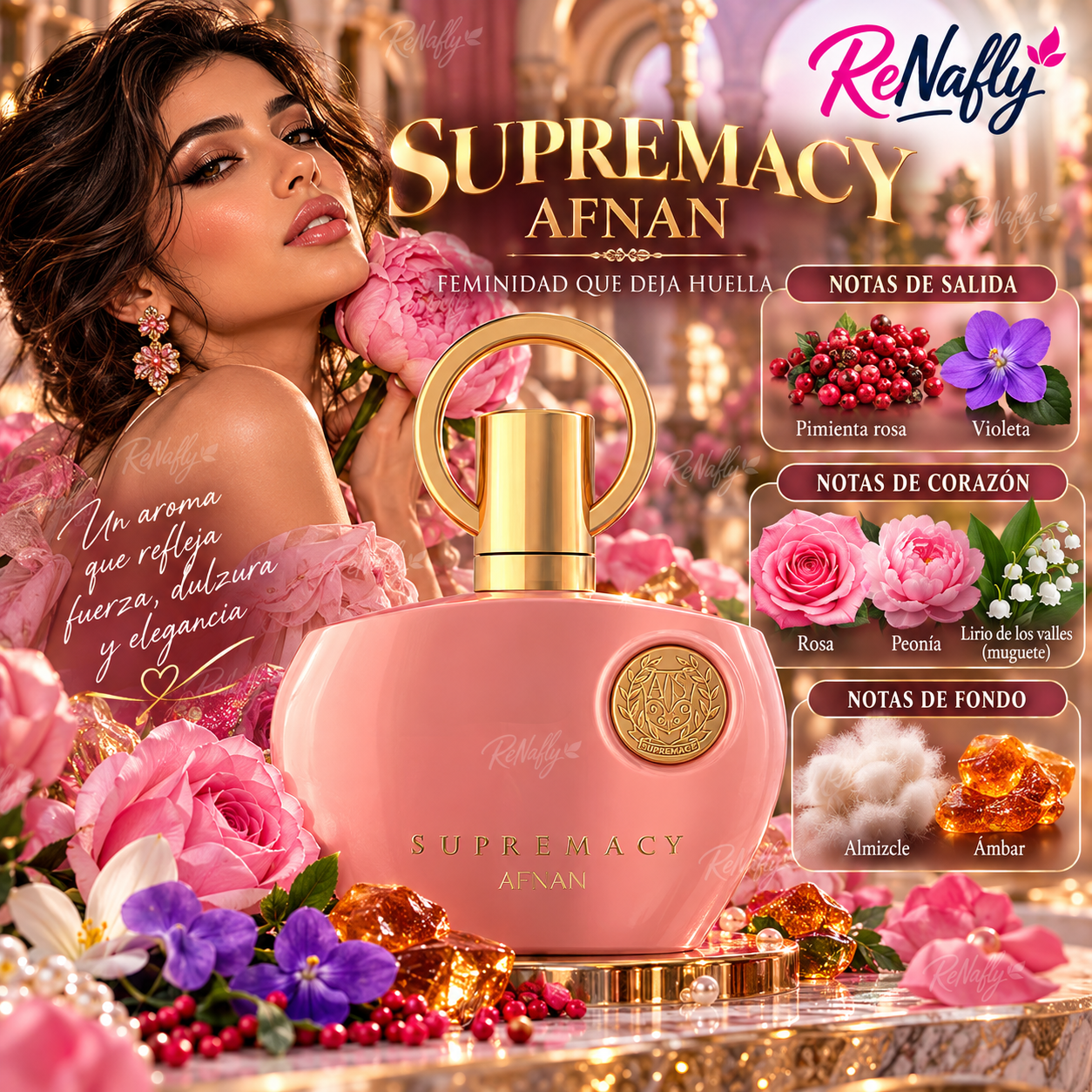Supremacy Pink, Afnan, Eau de Parfum, Mujer, 100ml