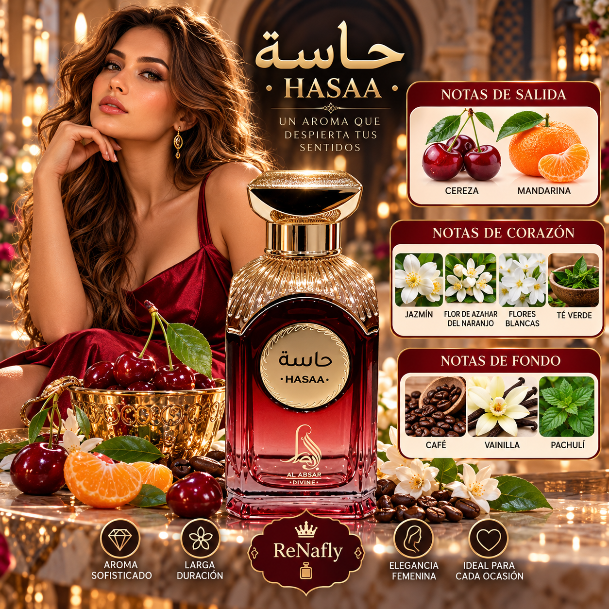 Hasaa, AI Absar, Eau de Parfum, Mujer, 100ml