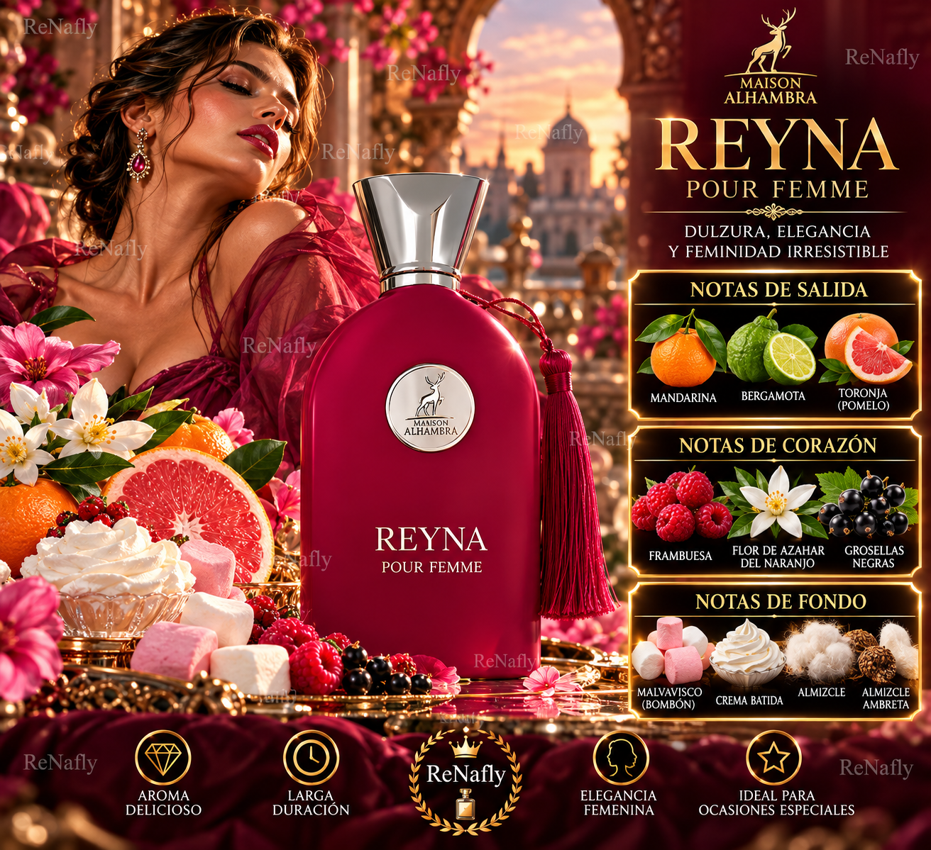 Reyna, Maison Alhambra, Eau de Parfum, Mujer, 100ml